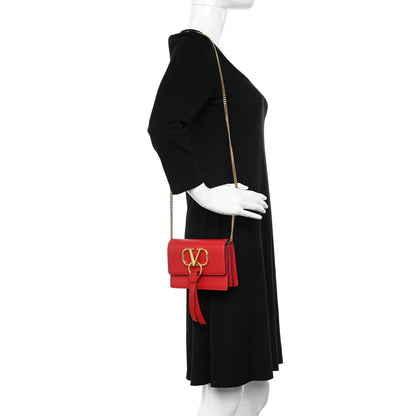 Valentino Garavani Smooth Calfskin Mini VRing Crossbody Bag Rouge Pur 2 of 10
