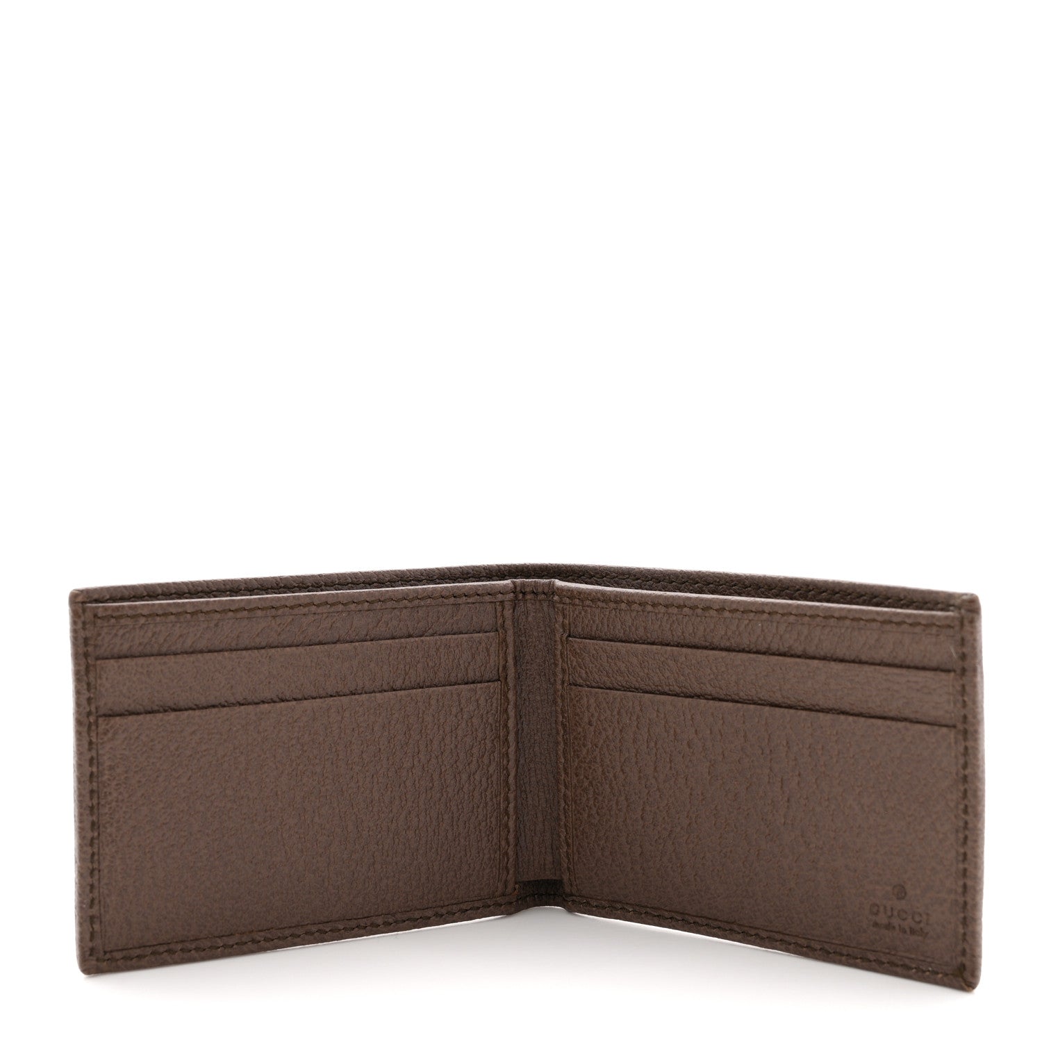 Gucci GG Supreme Monogram Web Mens Ophidia Bi-Fold Coin Wallet Beige New Acero 5 of 7