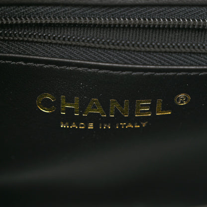 Chanel Shiny Aged Calfskin Quilted Nano Kelly Shopper Black 6 of 11