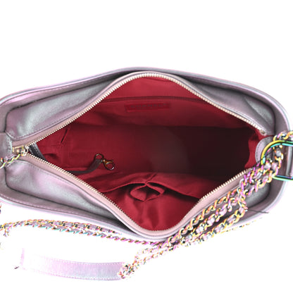 Chanel Iridescent Lambskin Calfskin Quilted Medium Gabrielle Hobo Light Purple 5 of 10