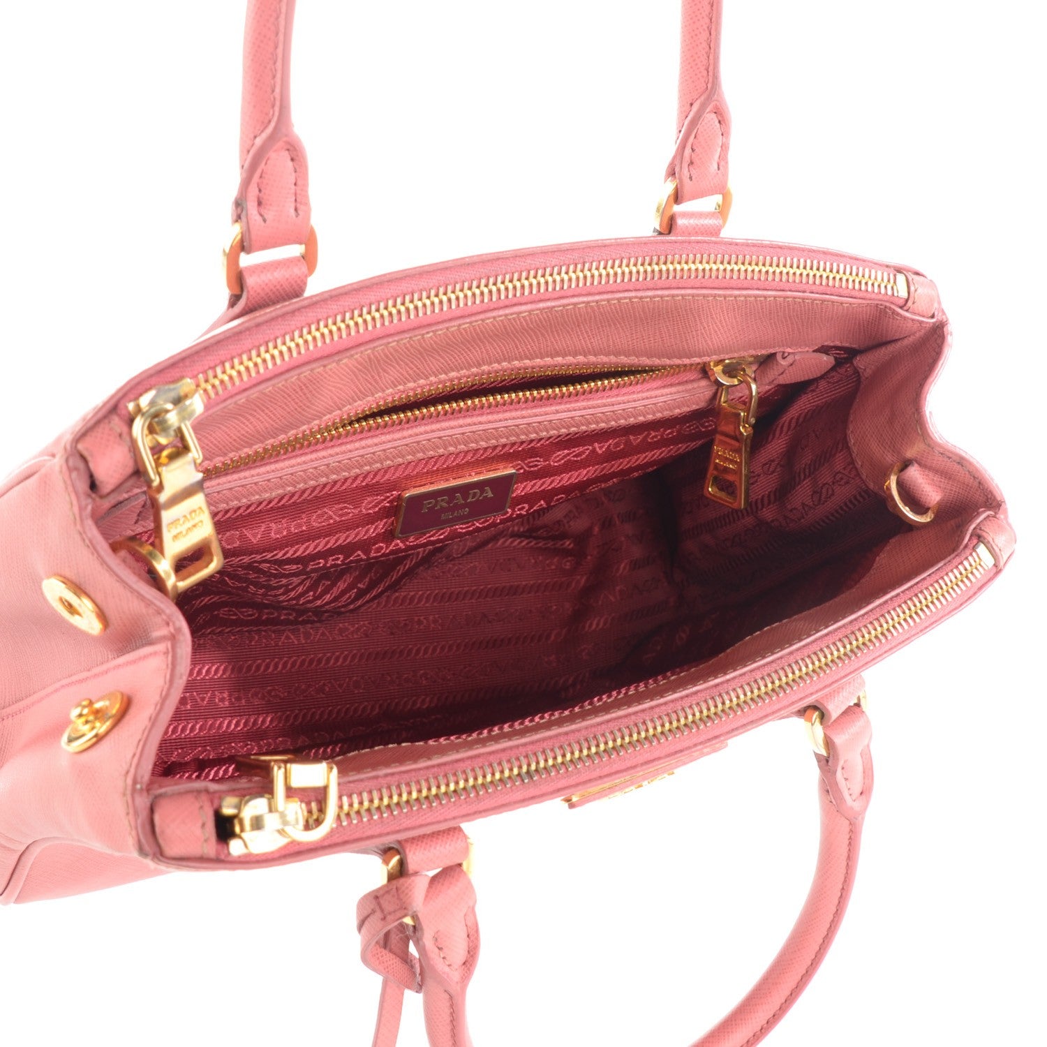 Prada Saffiano Mini Galleria Double Zip Tote Tamaris 11 of 15