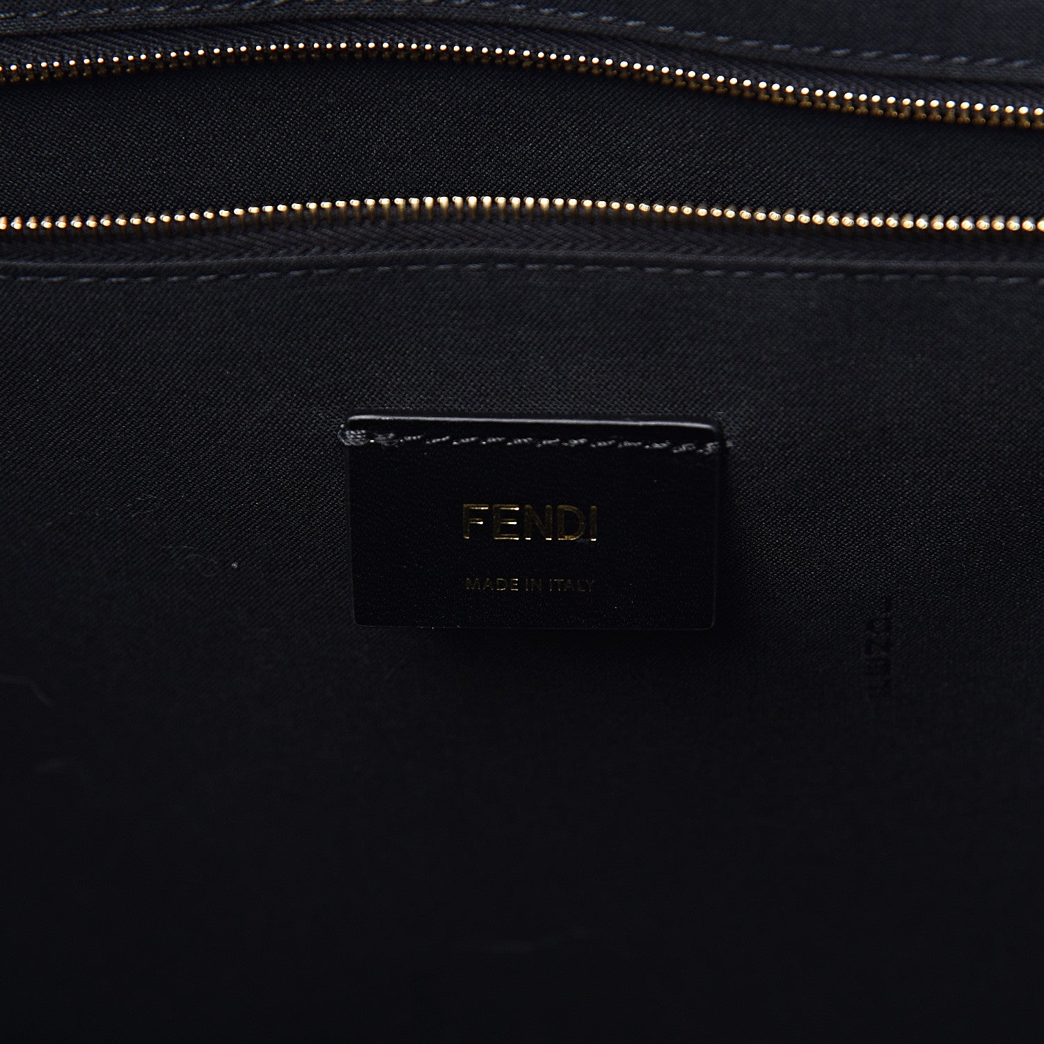 Fendi Fabric Jacquard Cuoio Roma FF Metallic Thread Karligraphy Tote Gold Black 6 of 10