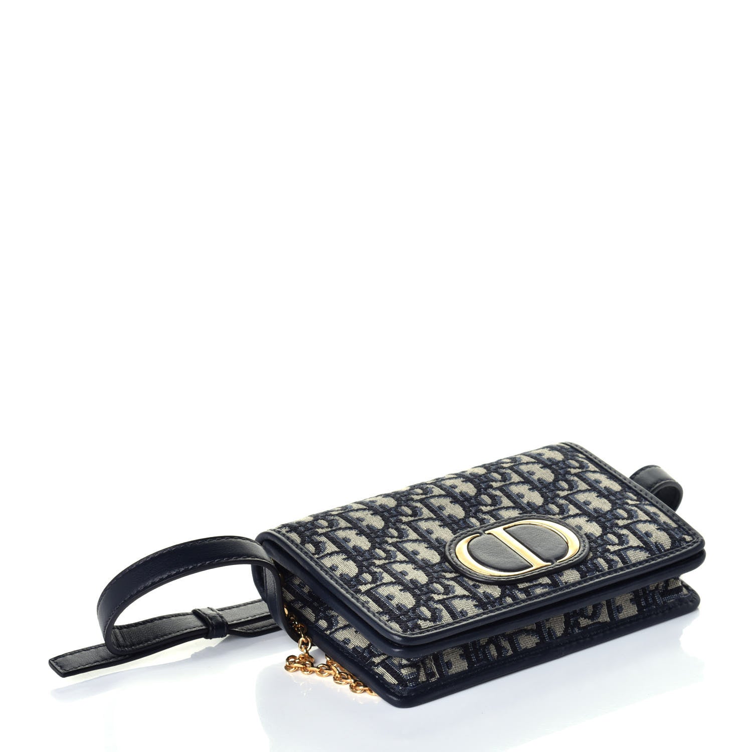 Christian Dior Oblique 30 Montaigne 2-In-1 Pouch Blue 4 of 9