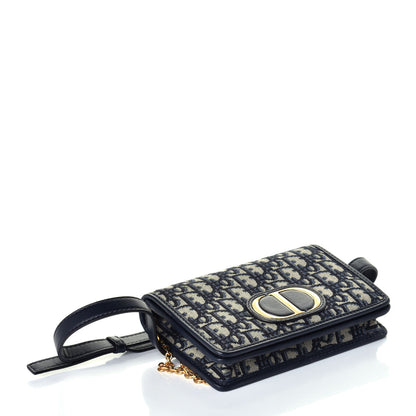 Christian Dior Oblique 30 Montaigne 2-In-1 Pouch Blue 4 of 9