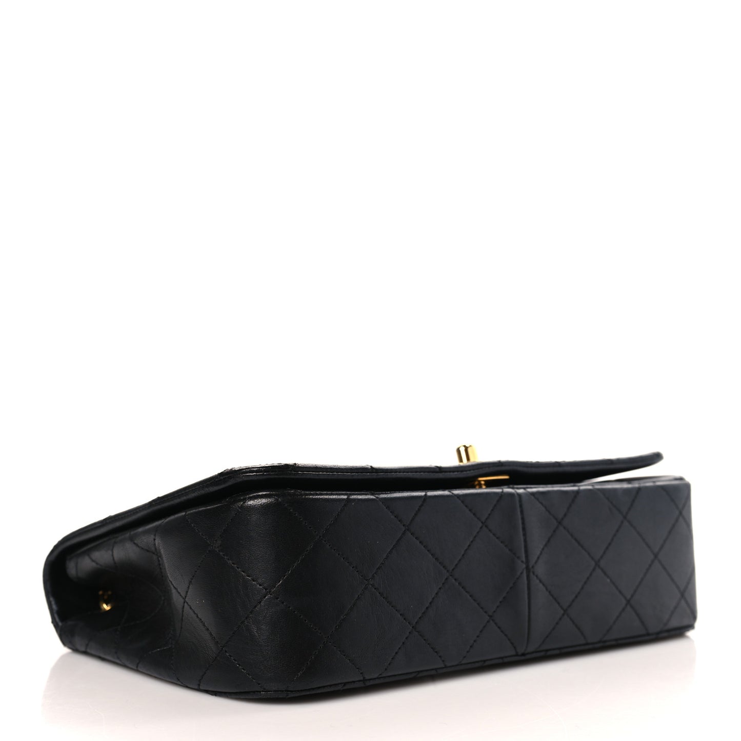 Lambskin Quilted Small Single Flap Black