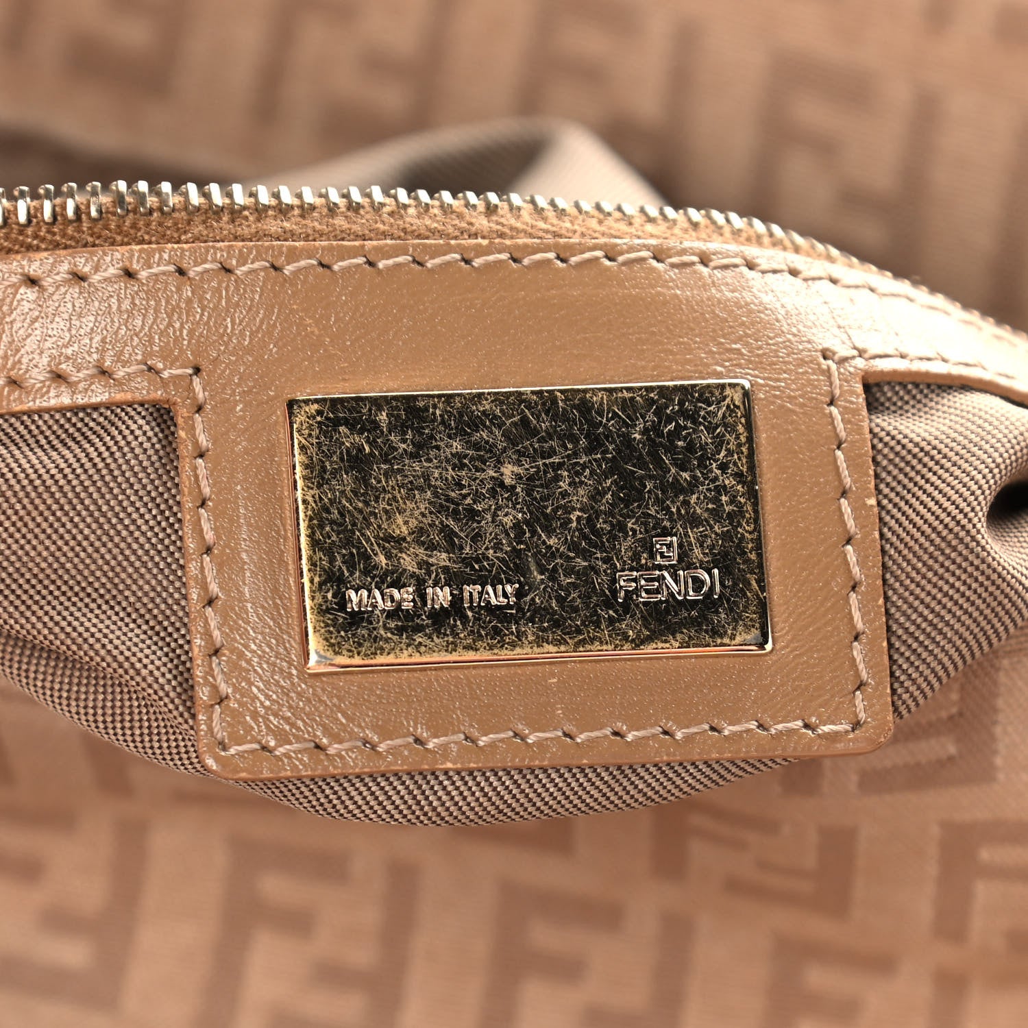 Fendi Zucchino Vitello Mama Baguette Beige Tortora 8 of 12