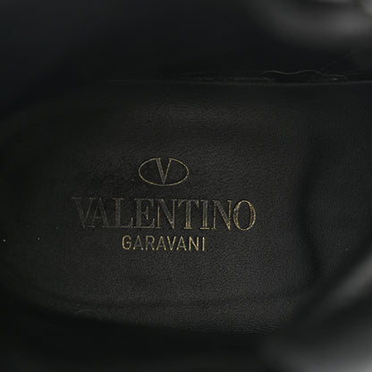 Valentino Garavani Calfskin Womens VLOGO 35mm Combat Boots 38.5 Black 6 of 11