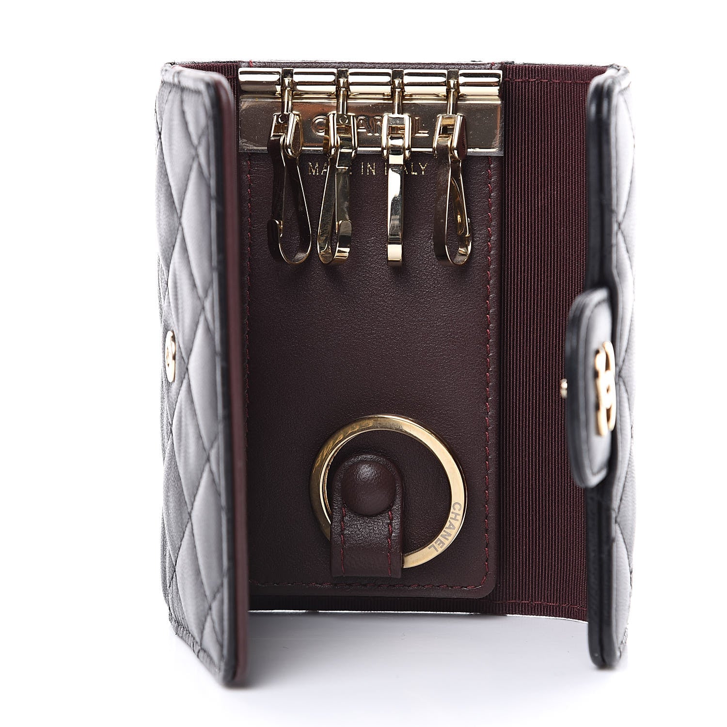 Chanel Lambskin Quilted 4 Key Holder Black 5 of 14
