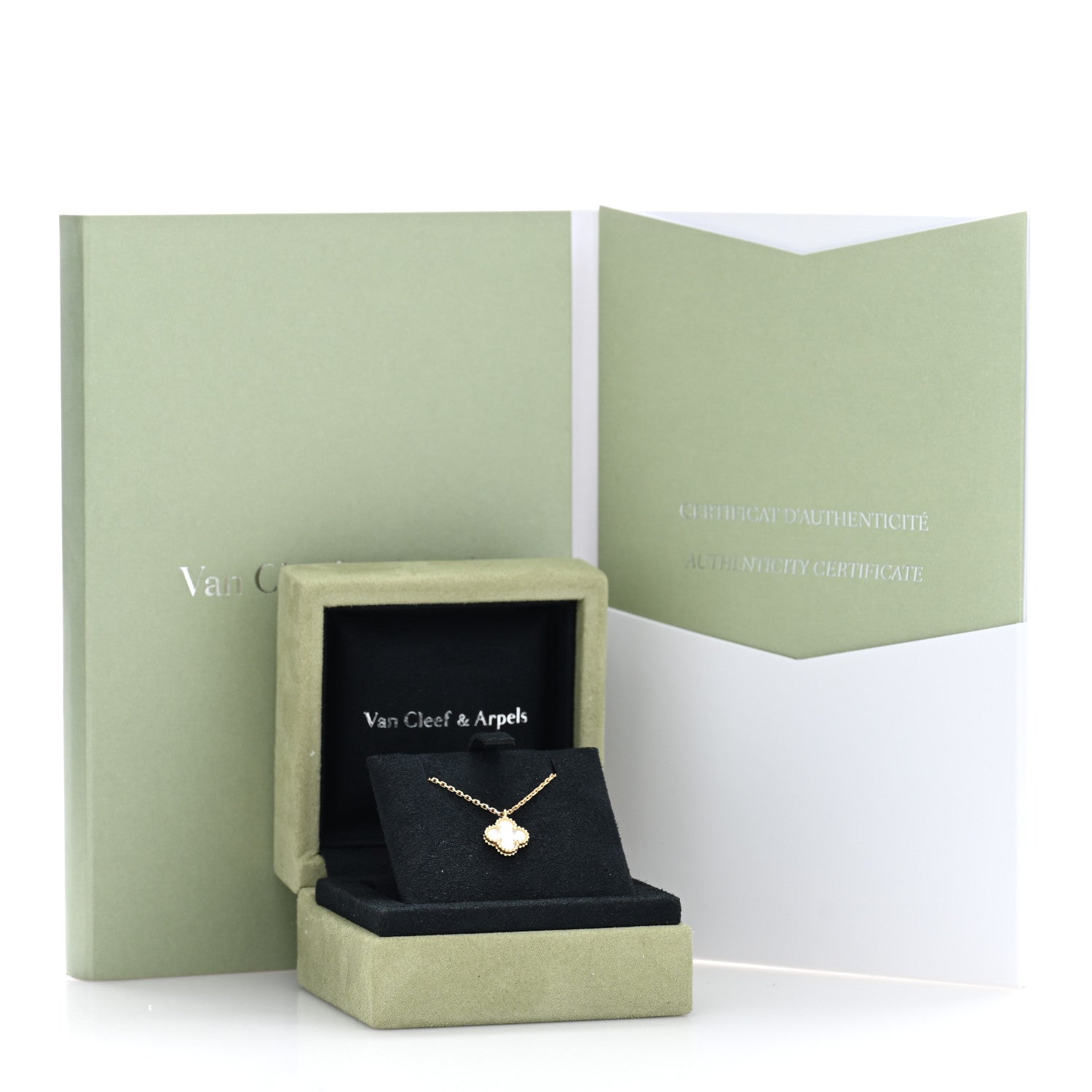 Van Cleef & Arpels VAN CLEEF & ARPELS 18K Yellow Gold Mother of Pearl Sweet Alhambra Pendant Necklace 5 of 5