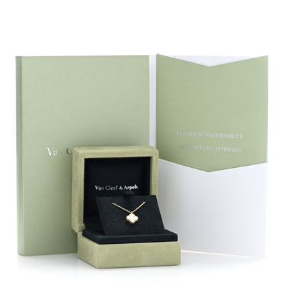 Van Cleef & Arpels VAN CLEEF & ARPELS 18K Yellow Gold Mother of Pearl Sweet Alhambra Pendant Necklace 5 of 5