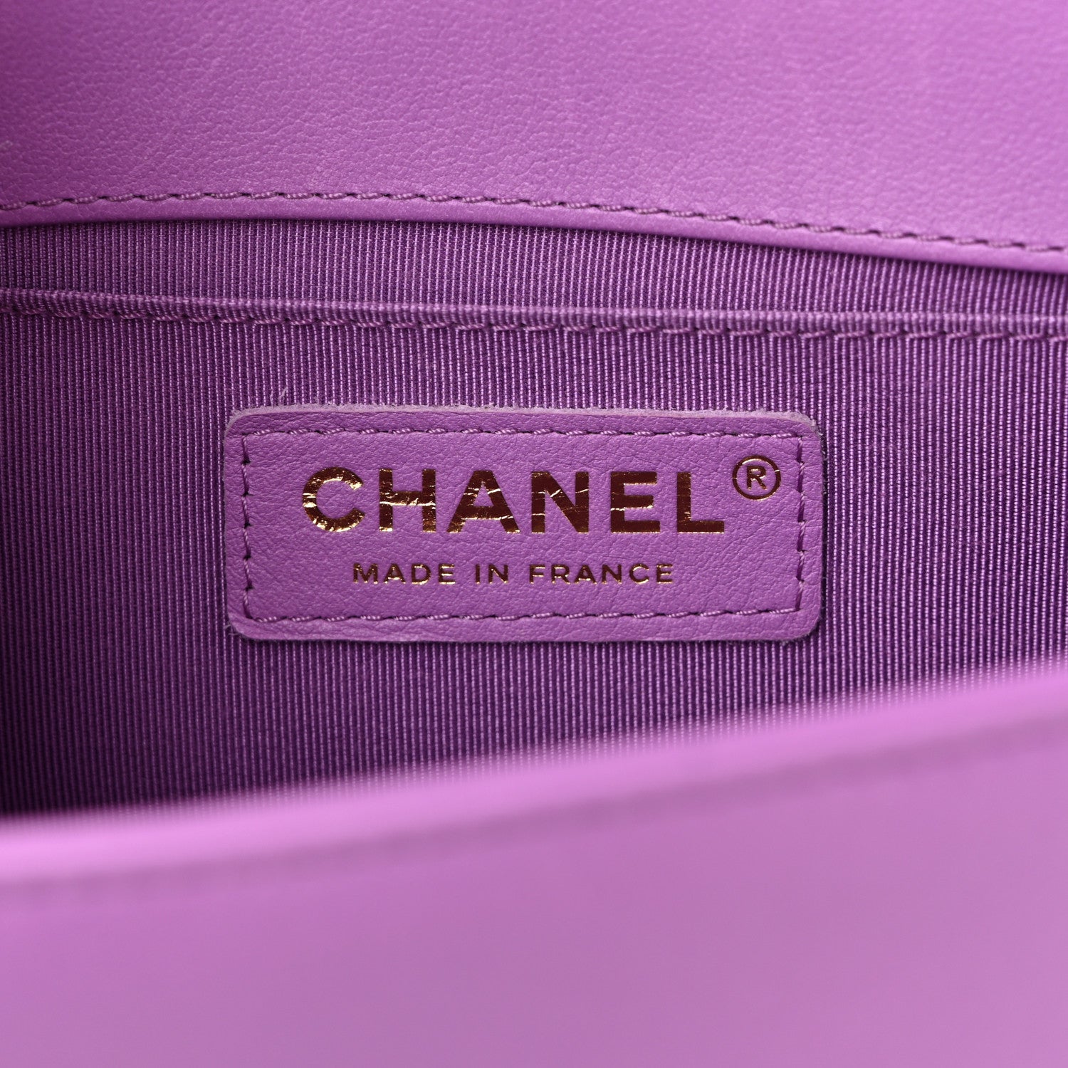 Chanel Lambskin Chevron Quilted Small Boy Flap Purple 6 of 10