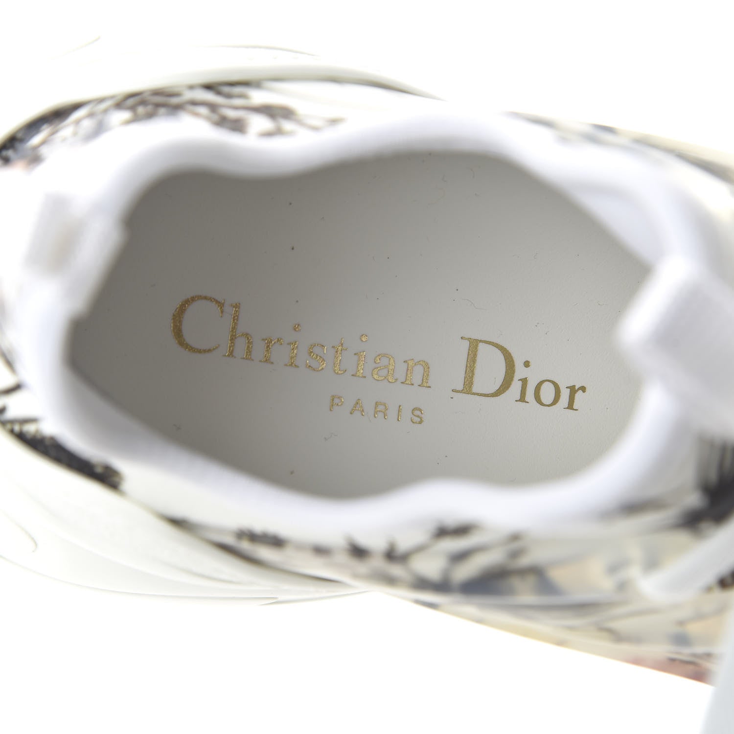 Christian Dior Neoprene Rubber Champetre Print Womens D-Connect Sneakers 37 White Multicolor 7 of 9