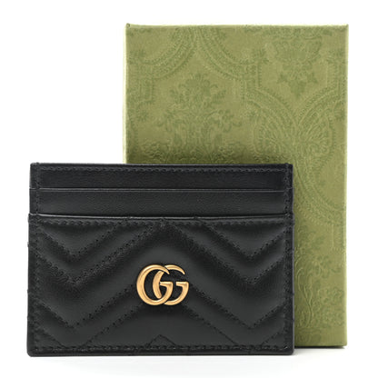 Gucci Calfskin Matelasse GG Marmont Card Holder Black 7 of 7
