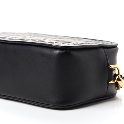 Fendi Vitello Century Bi-Color FF 1974 Embossed Mini Camera Case Maya Black 7 of 11