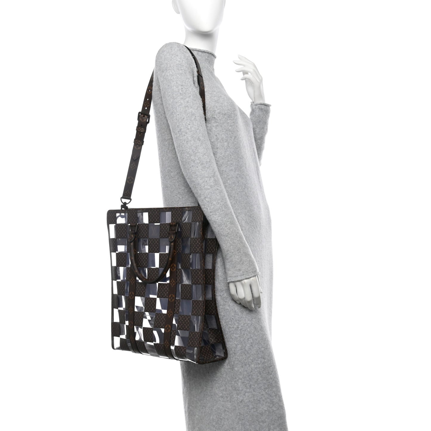 PVC Monogram Chess Sac Plat