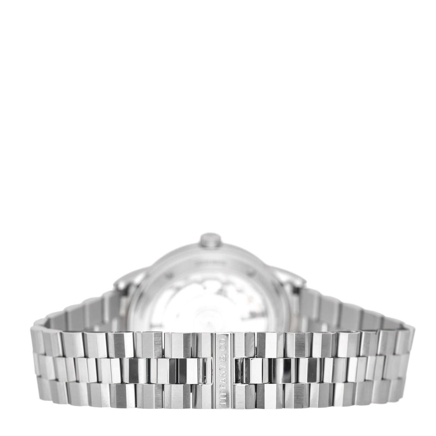 Tiffany Stainless Steel Diamond Bezel 34mm CT60 3-Hand Automatic Watch Grey 3 of 4