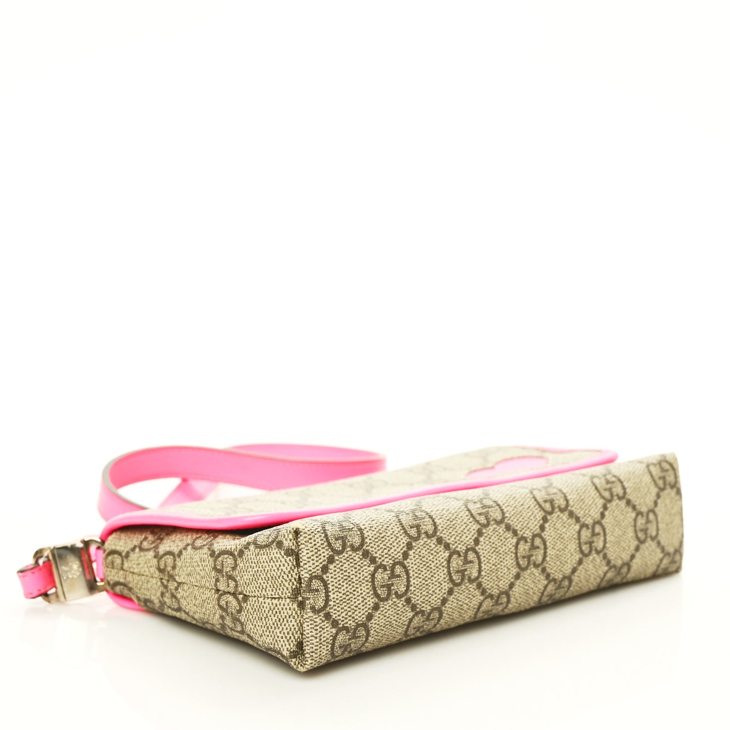 GG Supreme Monogram Kids Heart Crossbody Pink