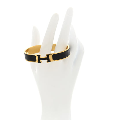 Hermes Enamel Narrow Clic Clac H Bracelet PM Black 2 of 4