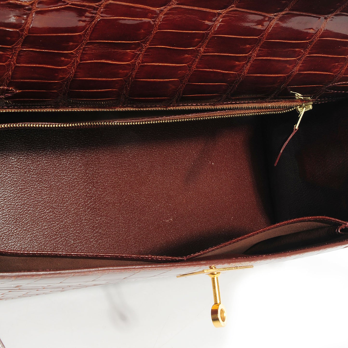 Shiny Porosus Crocodile Kelly Sellier 32 Miel
