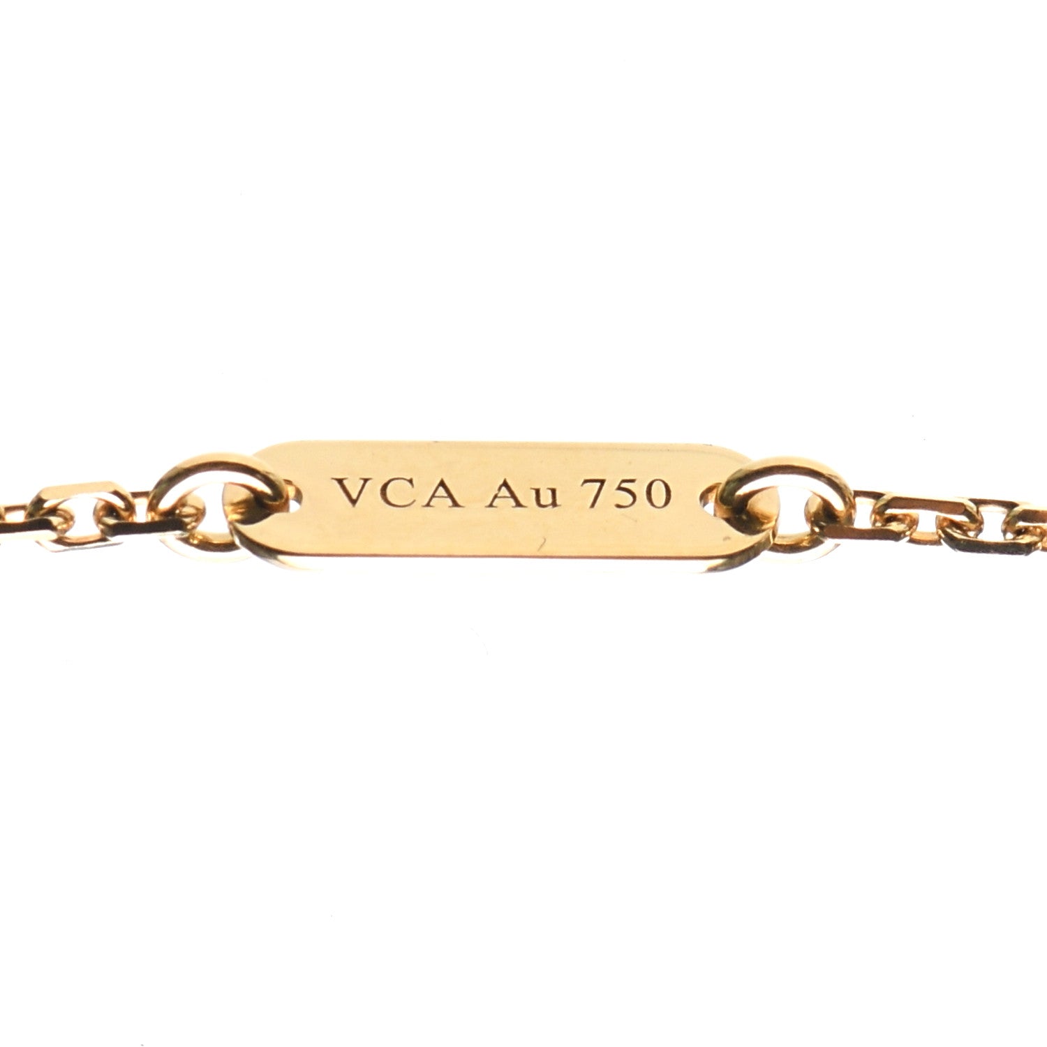 Van Cleef & Arpels 18K Yellow Gold Carnelian Vintage Alhambra Pendant Necklace 6 of 6