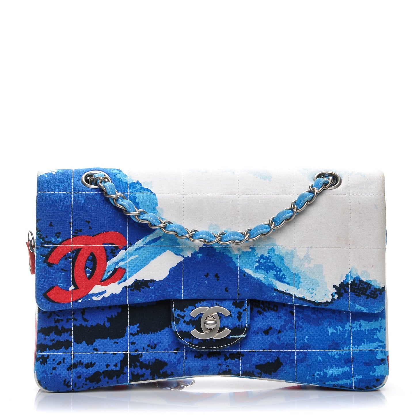 Canvas Square Quilted Surf Flap Multicolor