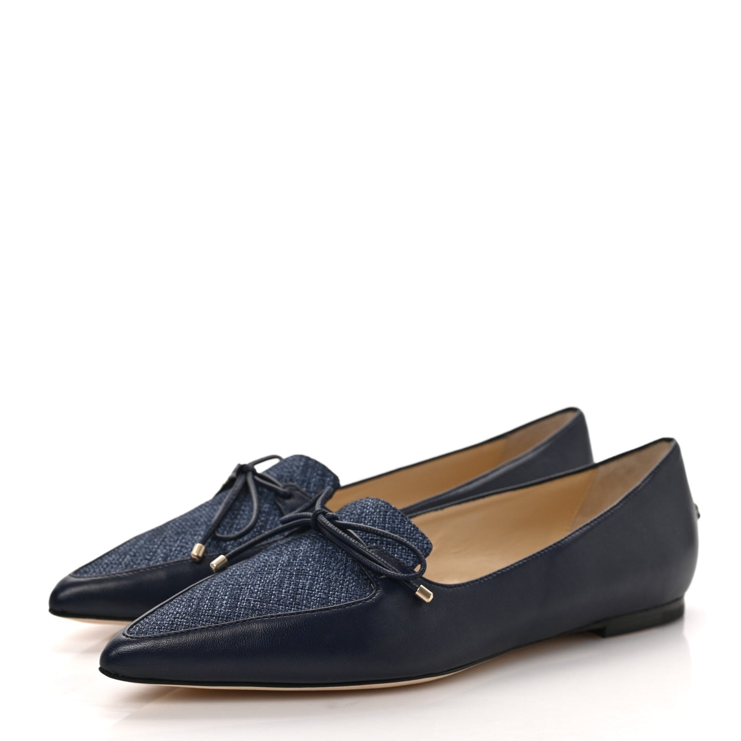 Nappa Pointy Toe Genna Flats 36.5 Blue