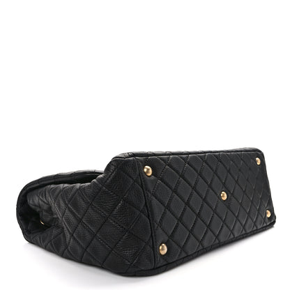 Chanel Calfskin Quilted XXL Travel Flap Bag Black 3 of 13