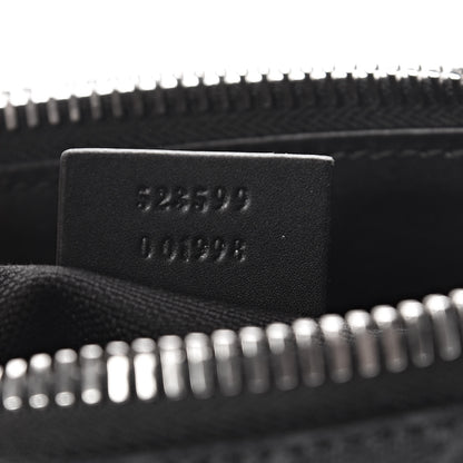 Gucci GG Supreme Monogram Web Small Flat Messenger Bag Black Grey 7 of 10