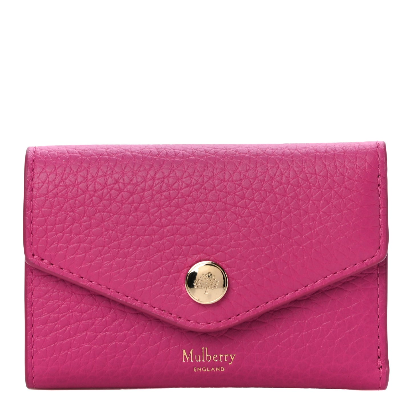 Heavy Grain Folded Multi Card Case Wallet Pink
