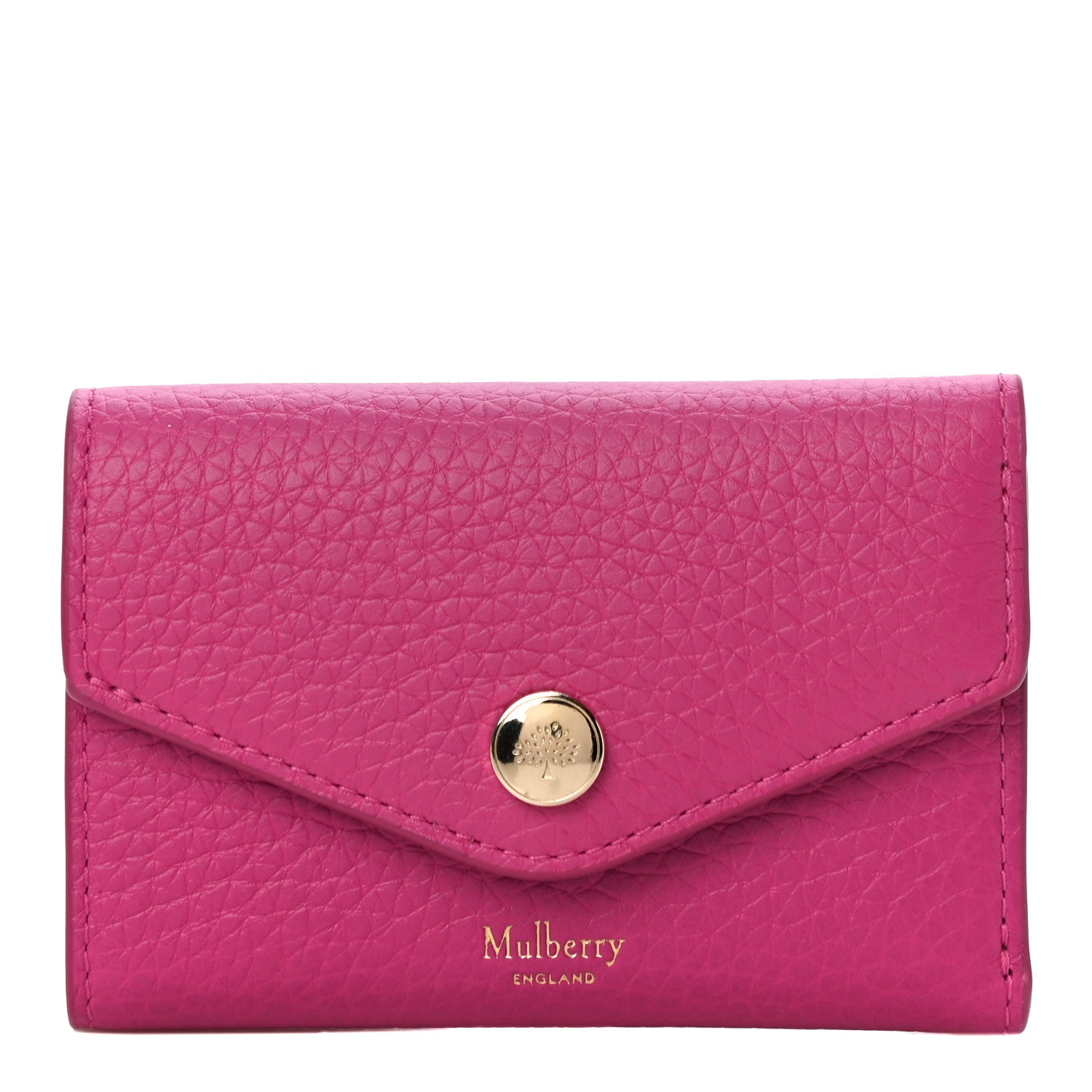 Mulberry Heavy Grain Folded Multi Card Case Wallet Pink 1 of 10