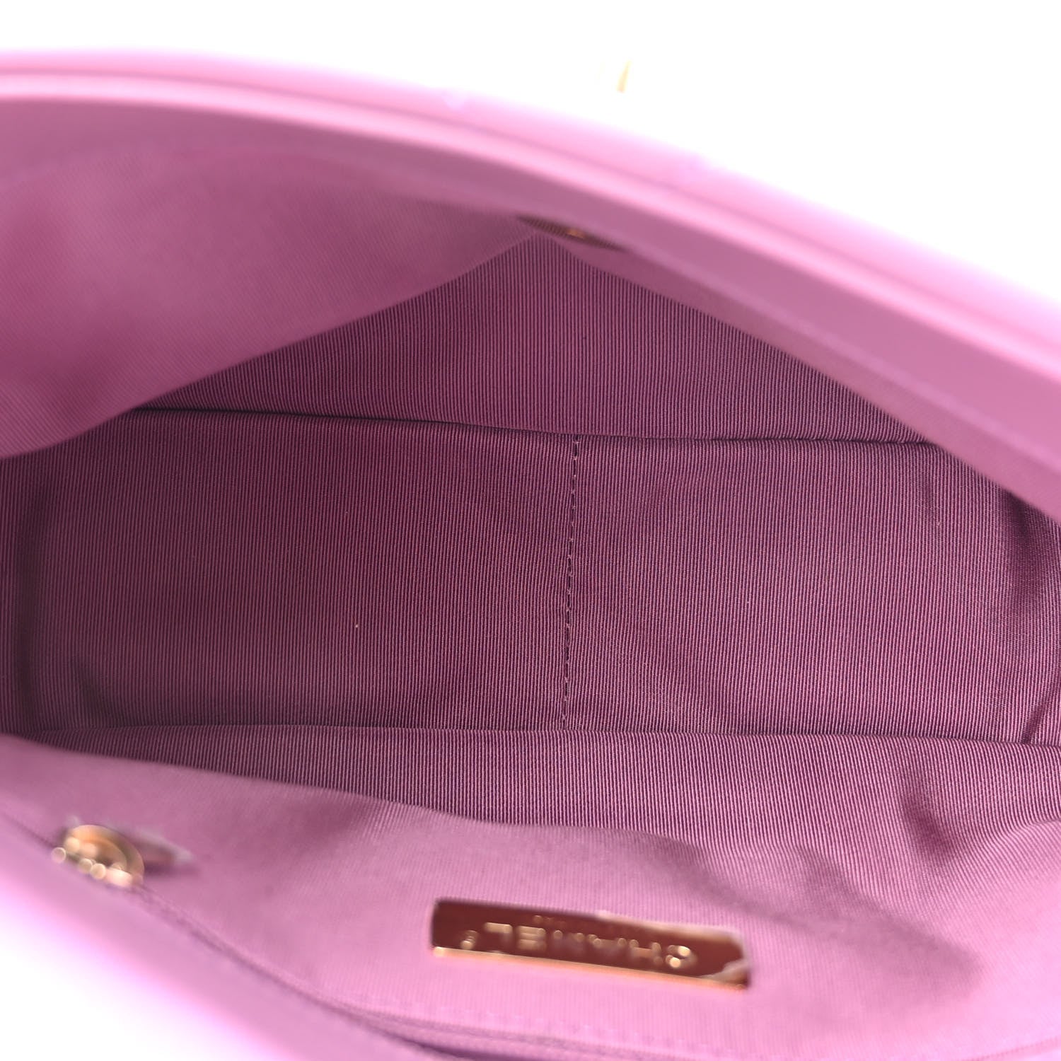 Chanel Goatskin Quilted Medium Chanel 19 Flap Violet Purple 5 of 10