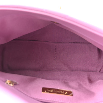 Chanel Goatskin Quilted Medium Chanel 19 Flap Violet Purple 5 of 10