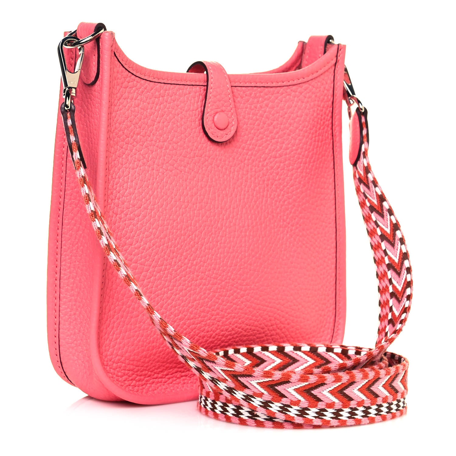 Hermes Taurillon Clemence Allegro Evelyne TPM Rose Azalee Rose Confetti 4 of 9