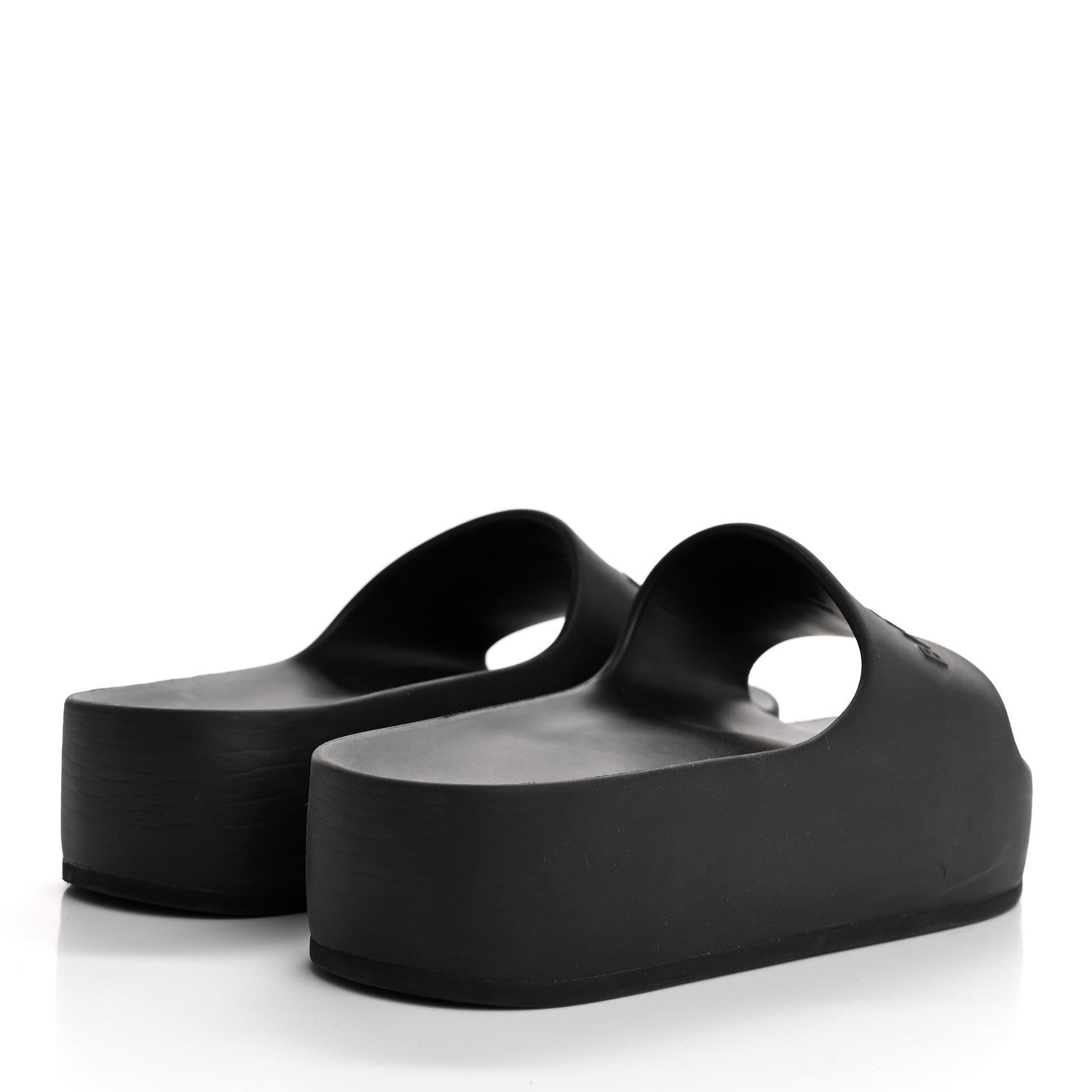 Balenciaga Rubber Chunky Platform Slide Sandals 35 Black 5 of 8