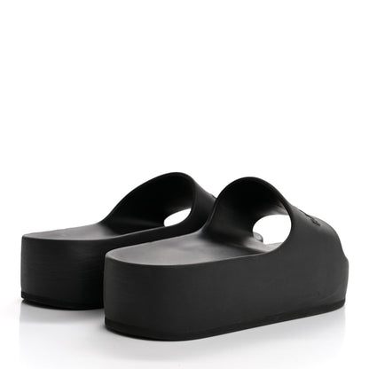 Balenciaga Rubber Chunky Platform Slide Sandals 35 Black 5 of 8