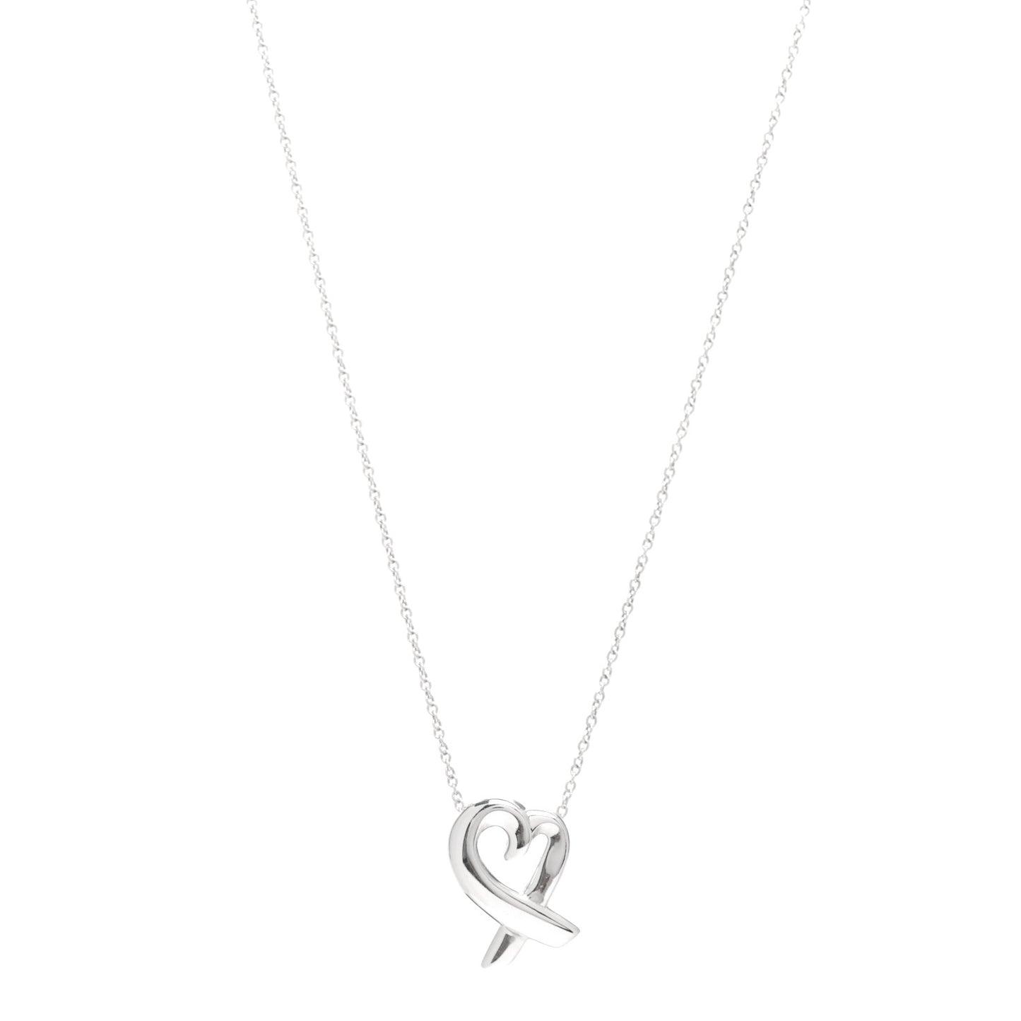Sterling Silver Small Paloma Picasso Loving Heart Pendant Necklace