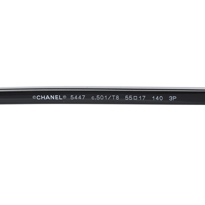Chanel Acetate Polarized Square Sunglasses 5447 Black 5 of 8