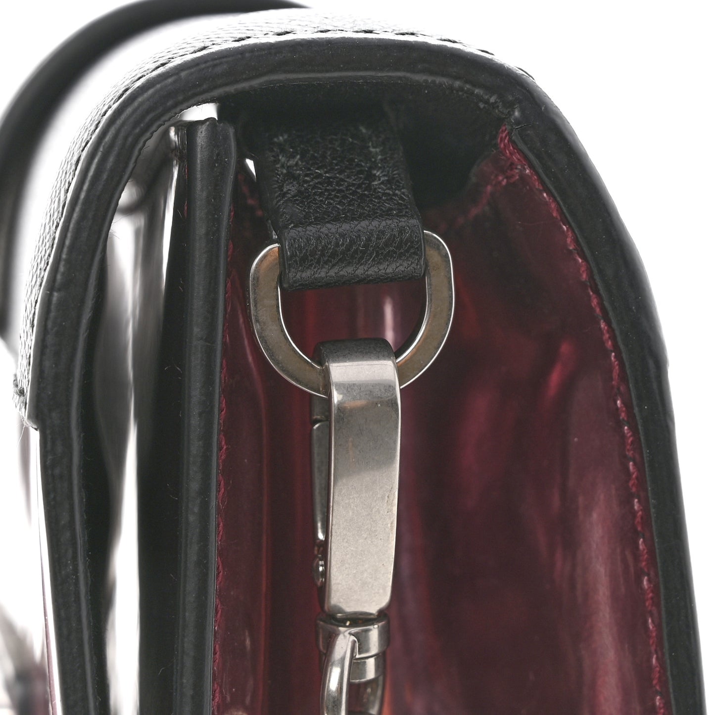 Metallic Vitello Saffiano Cahier Bag Ibisco Black