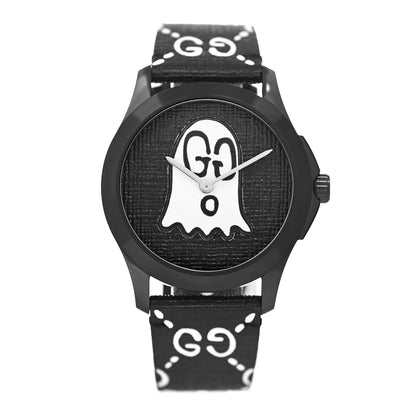 Gucci PVD Stainless Steel Canvas 38mm G-Timeless Ghost Quartz Watch Black 1 of 4
