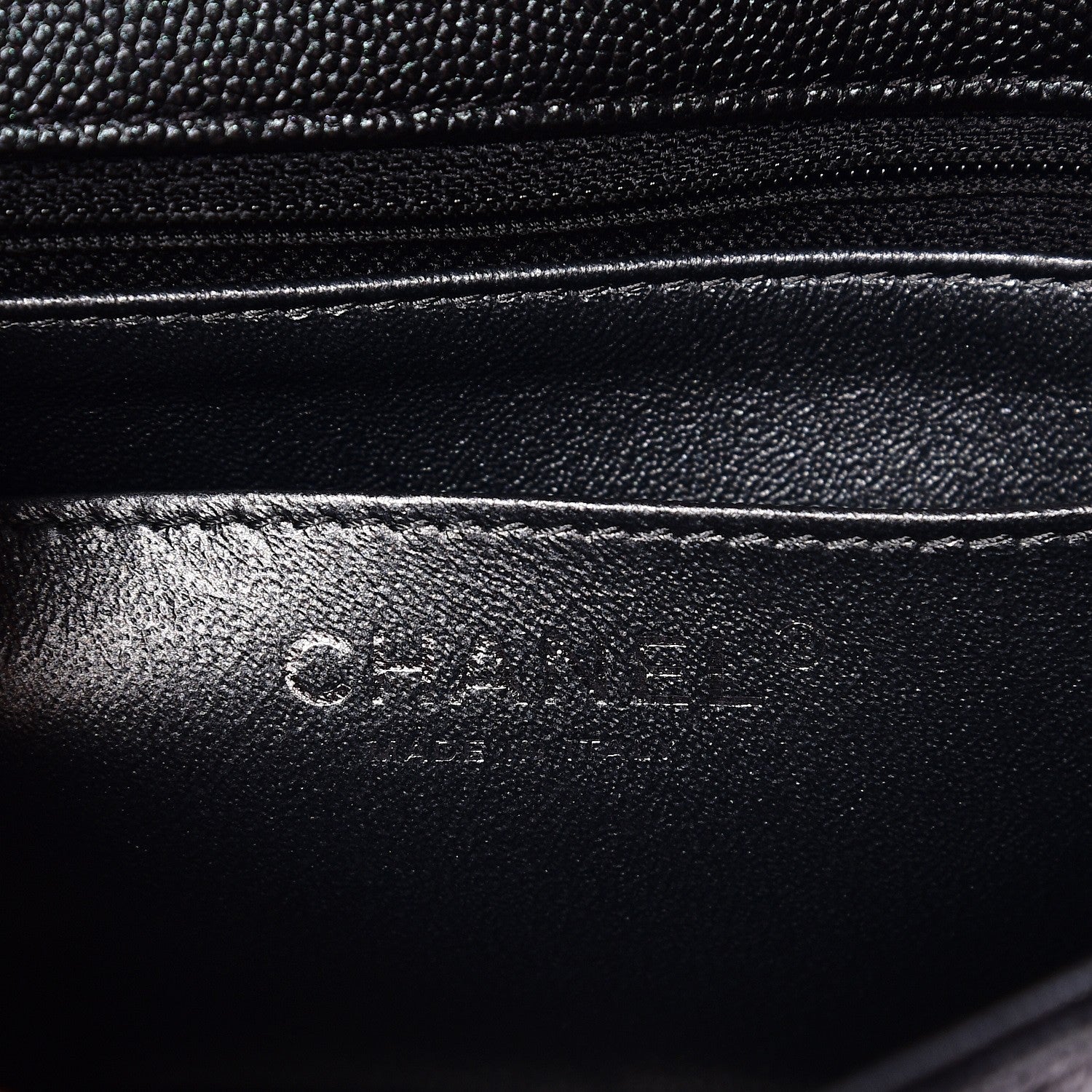 Chanel Iridescent Caviar Chevron Quilted Mini Rectangular Flap Black 6 of 10