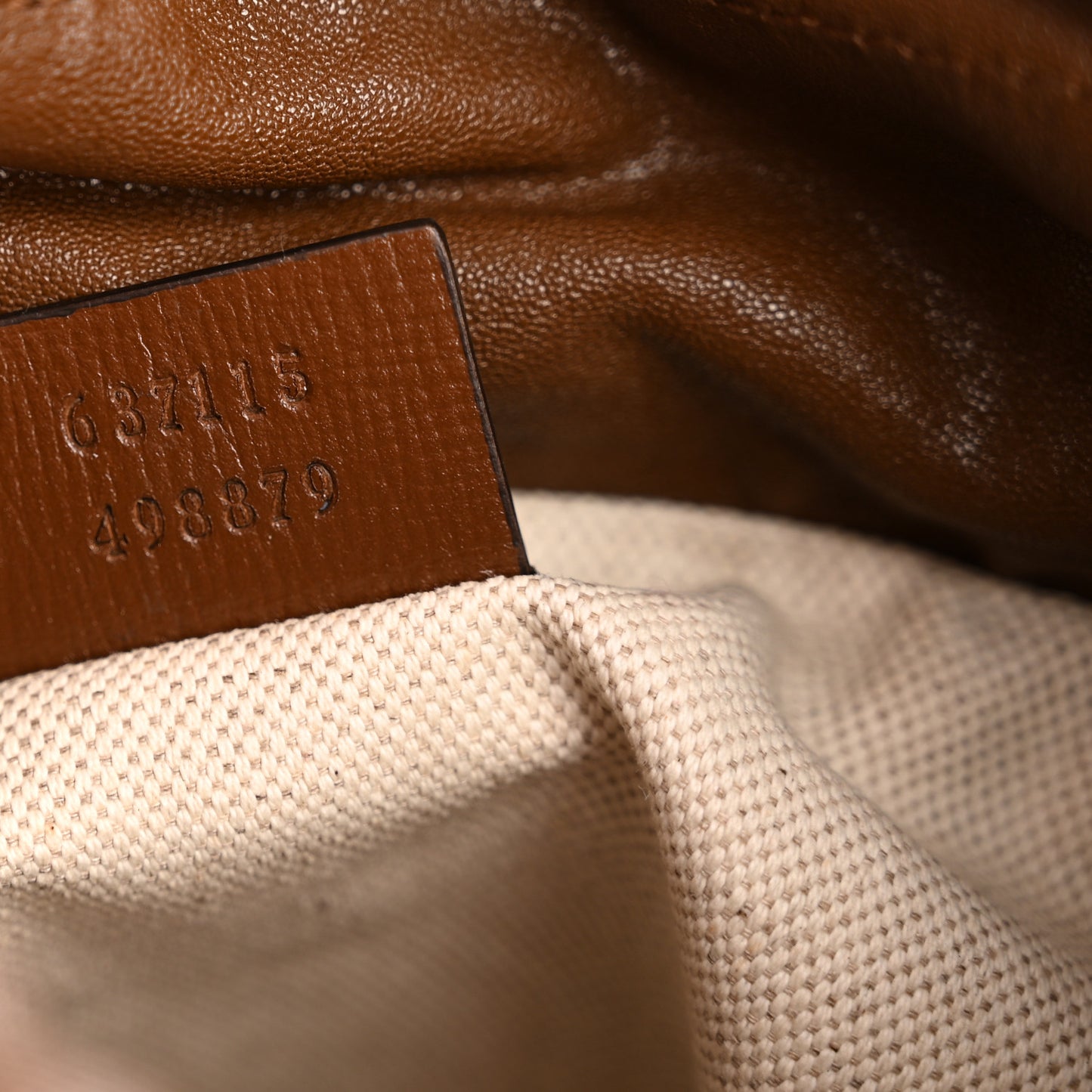 GG Supreme Monogram Azalea Sakai Calfskin Small Horsebit 1955 Drawstring Bucket Bag Beige Ebony Brown Sugar