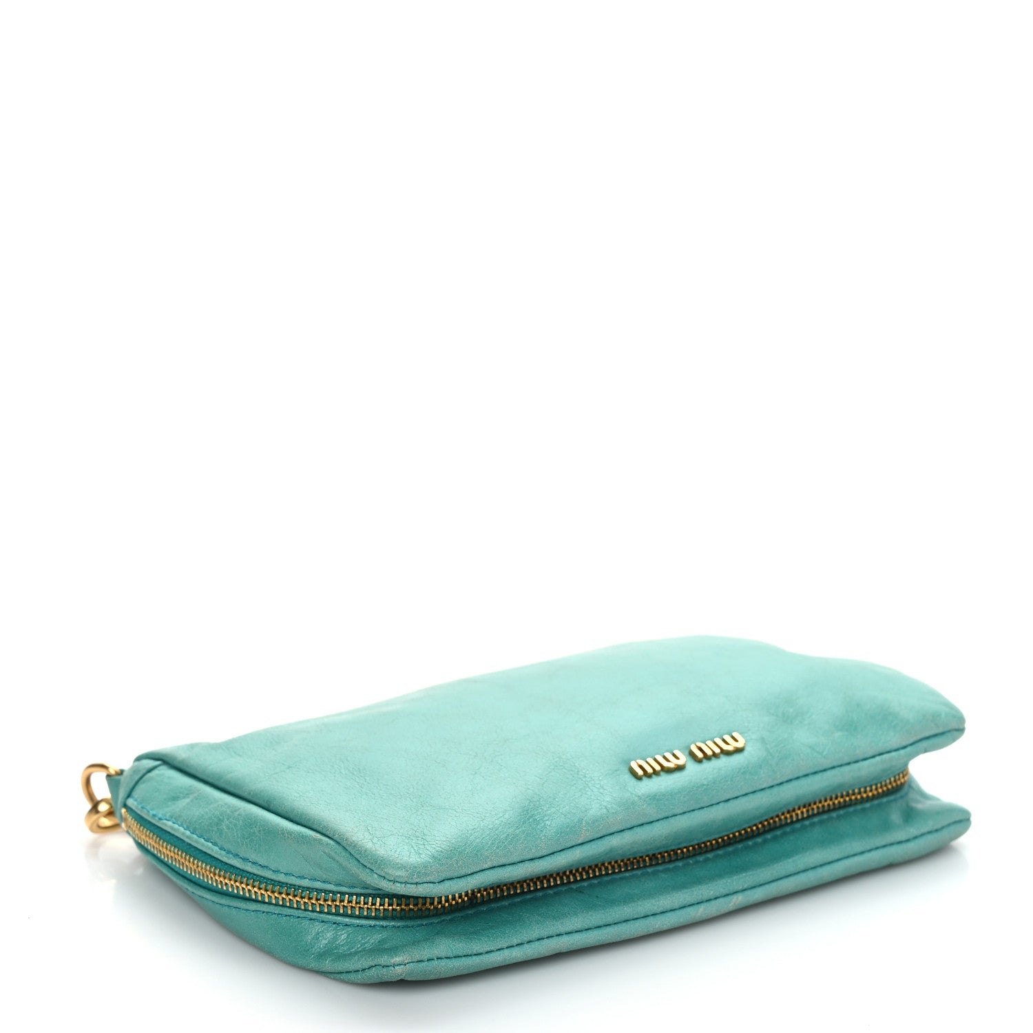 Miu Miu Nappa Shoulder Bag Turchese 4 of 10
