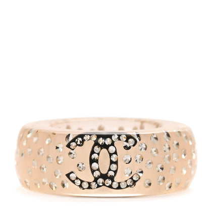 Chanel Lucite Crystal CC Ring 1 of 4