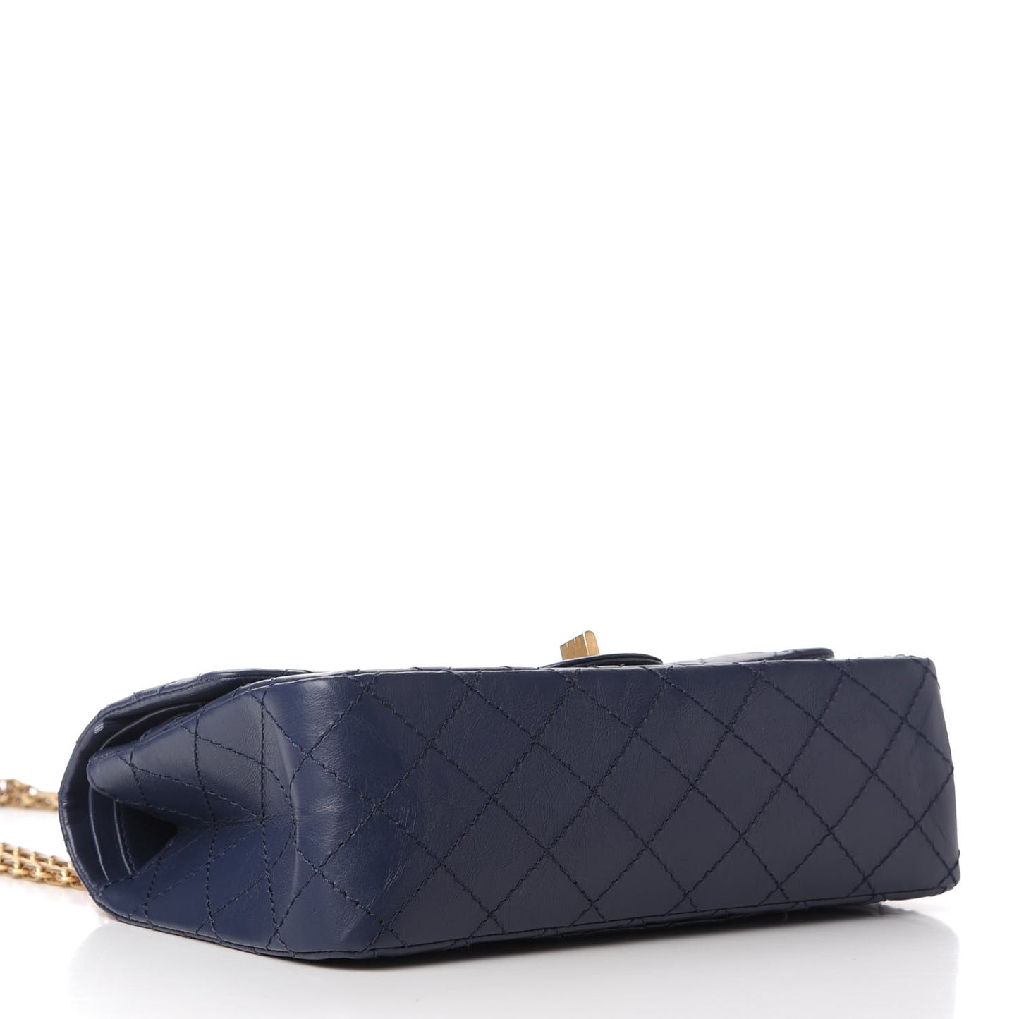 Aged Calfskin Quilted 2.55 Reissue 225 Flap Navy