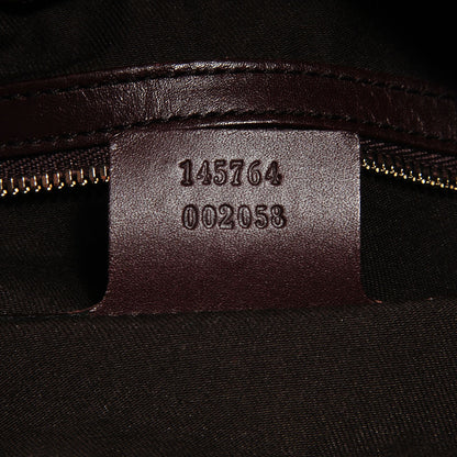 Gucci Calfskin Horsebit Embossed Glam Hobo Burgundy 7 of 7