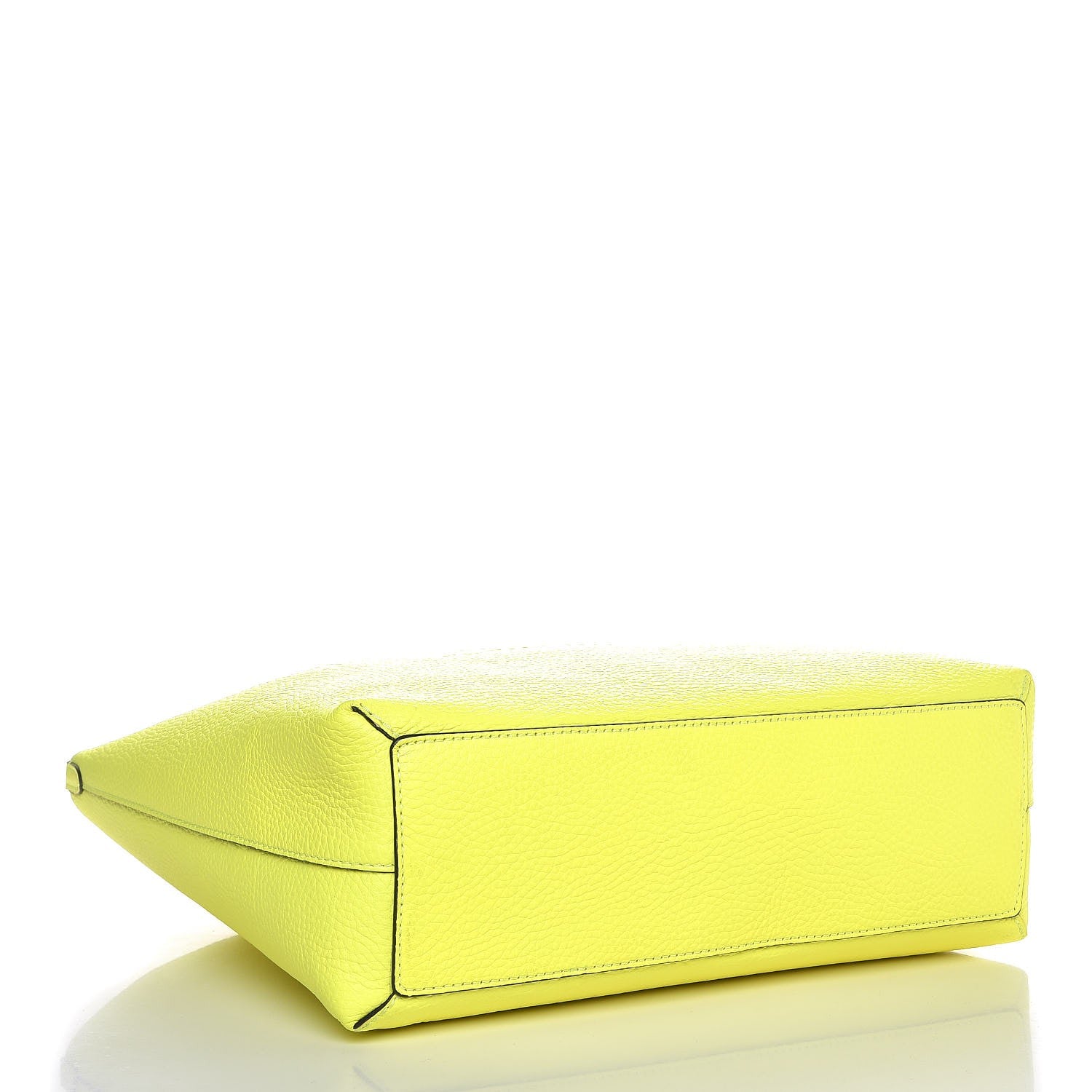 Burberry Grainy Calfskin Remington Tote Neon Yellow 4 of 7