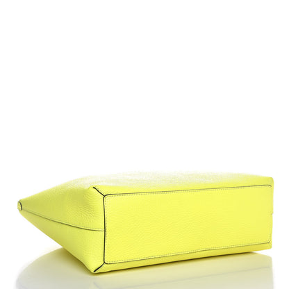 Burberry Grainy Calfskin Remington Tote Neon Yellow 4 of 7