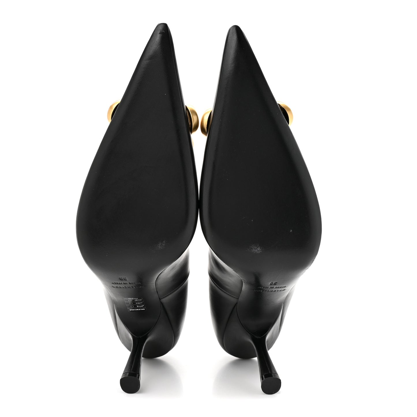 Shiny Soft Calfskin BB Flex 90mm Pumps 39 Black Gold