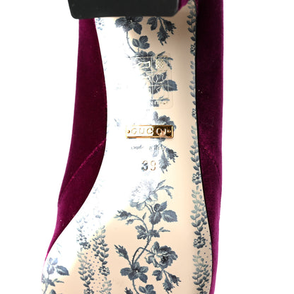 Gucci Softy Velvet GG Victoire 55mm Loafer Pumps 39 Fucsia 6 of 8