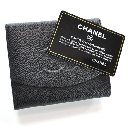 Chanel Caviar Compact CC Bi-Fold Wallet Black 9 of 9